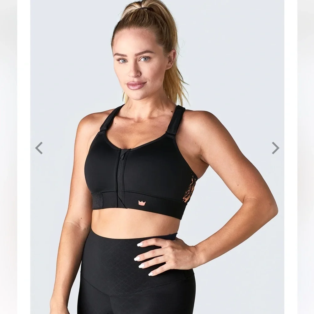 SHEFIT FLEX SPORTS BRA™ Medium Impact Bra in Black W2.